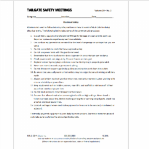 tailgate safety meeting form